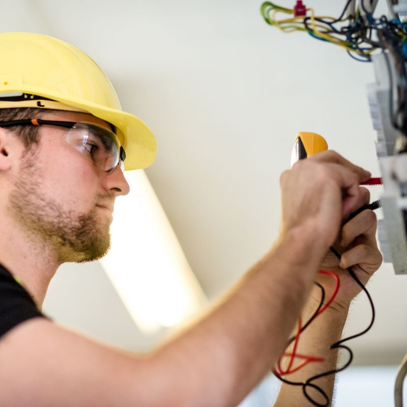 Certified Electrician at Work